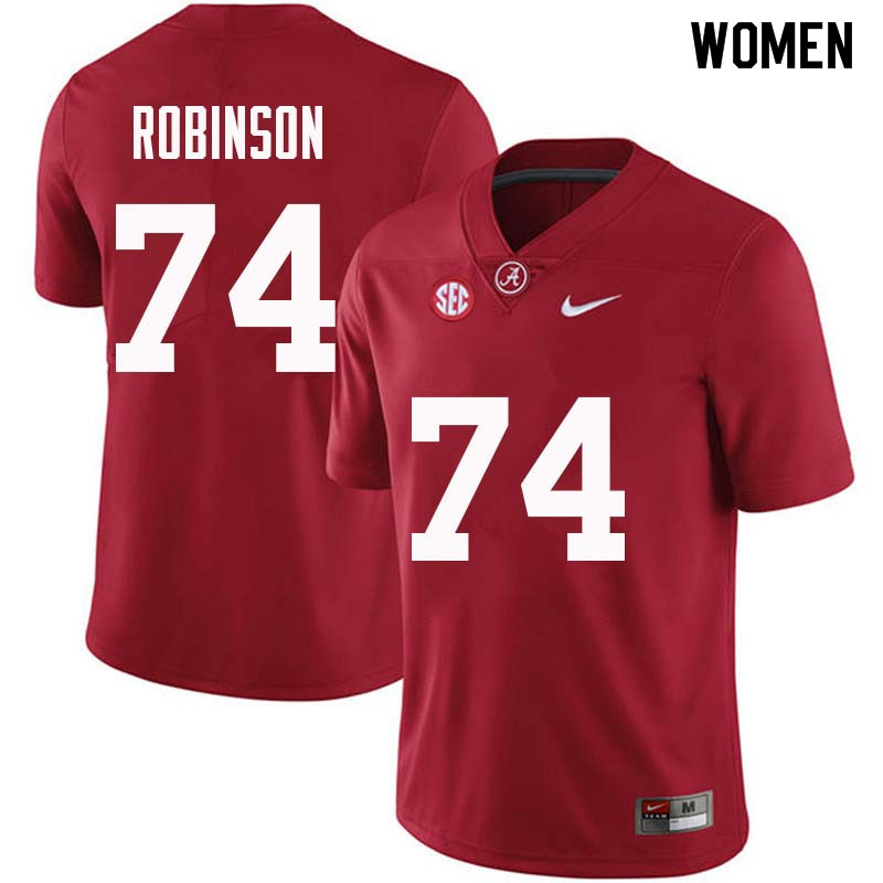 Alabama Crimson Tide Women's Cam Robinson #74 Crimson NCAA Nike Authentic Stitched College Football Jersey PF16B35DG